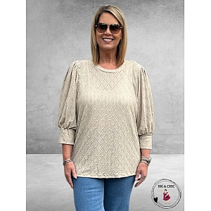 KAFFE Curve Kanten Blouse Tia Feather Grey